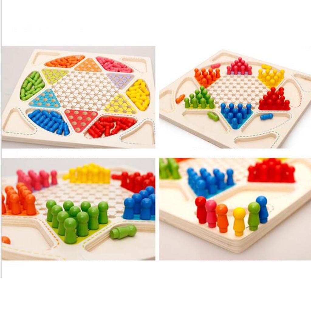 Wooden Ludo & Checkers Game