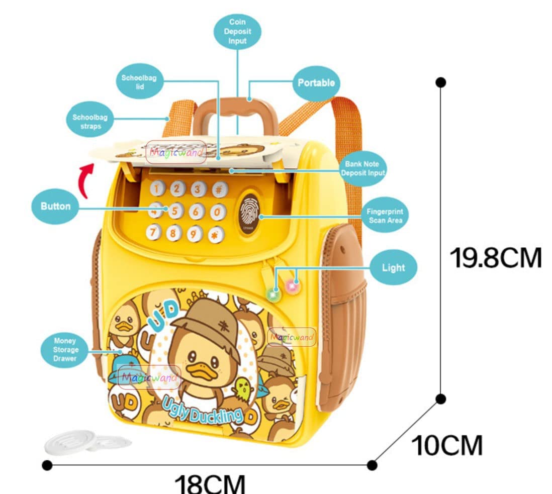 Electric Piggy Bank | Backpack Design | Finger Press Functions