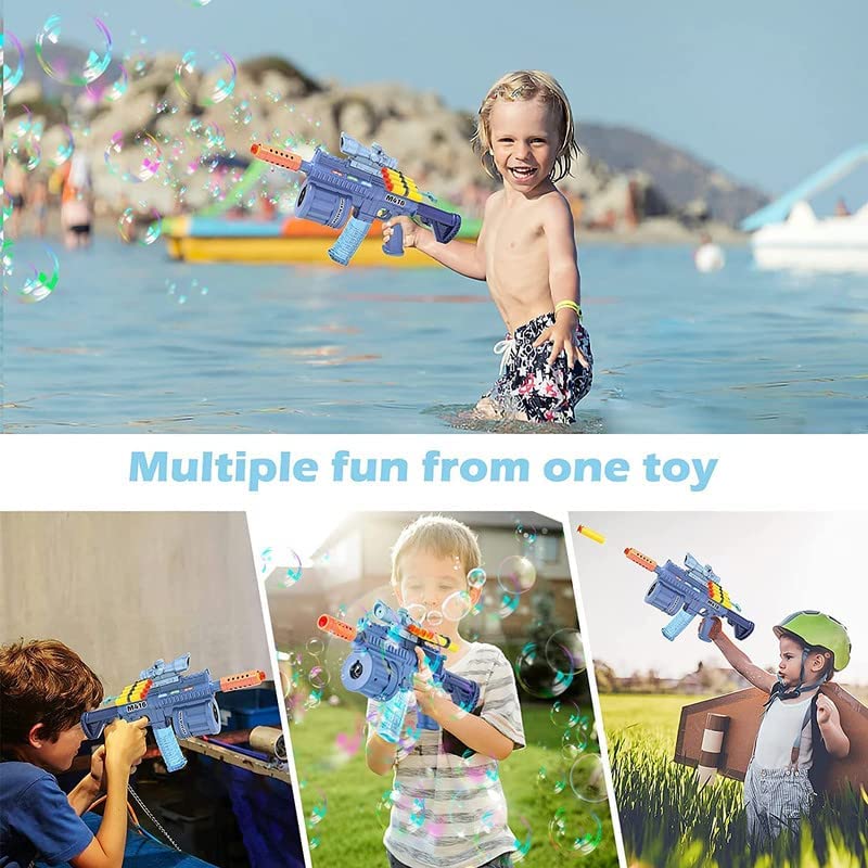 M416 3-in-1 Soft Bullet Toy Gun for Kids – Bubble Maker, Soft Bomb Launcher & 8 Foam Bullets | Fun Blaster Toy