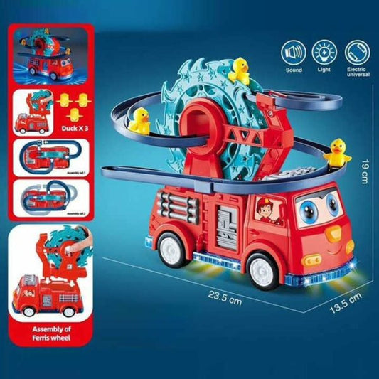 Fire Truck Duck Slide Toy Set