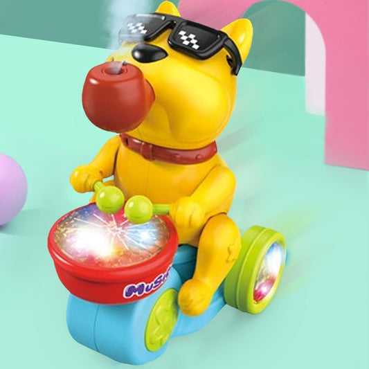 Cute Puppy Musician with Smoke Function