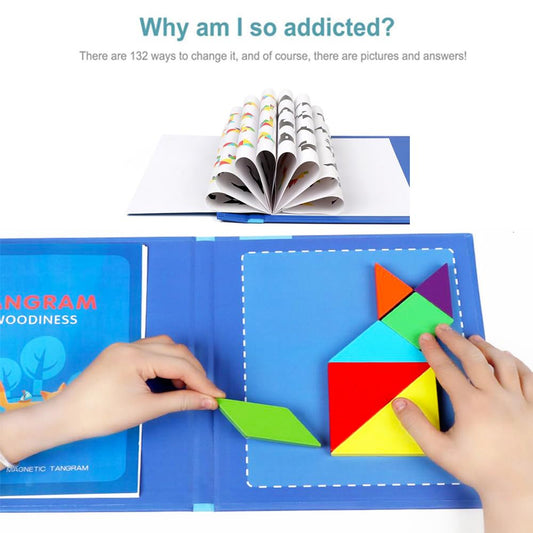 Wooden Magnetic Tangram Book