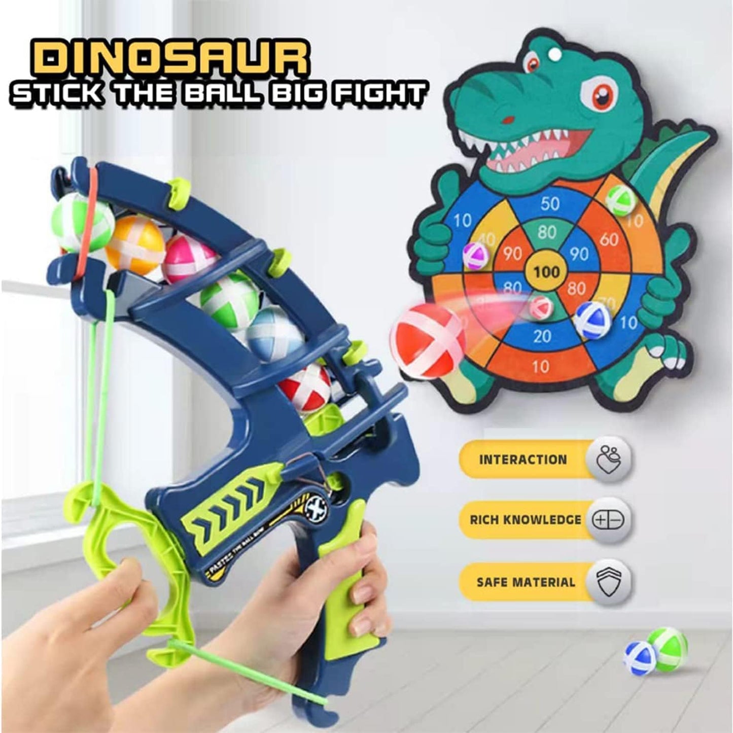 Dinosaur Sticky Ball Battle – Multiplayer Target Challenge for Boys & Girls