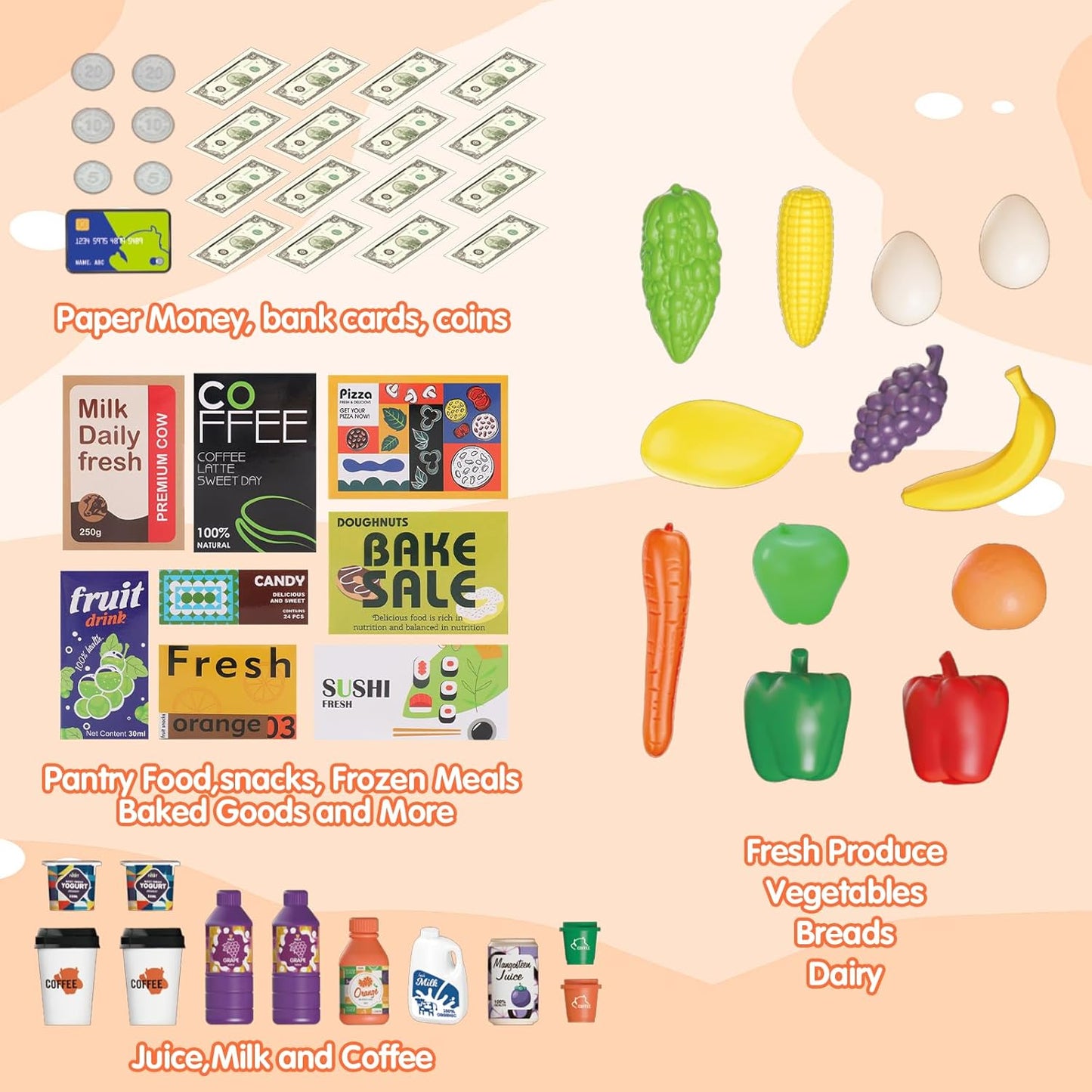 Supermarket & Cash Register Playset
