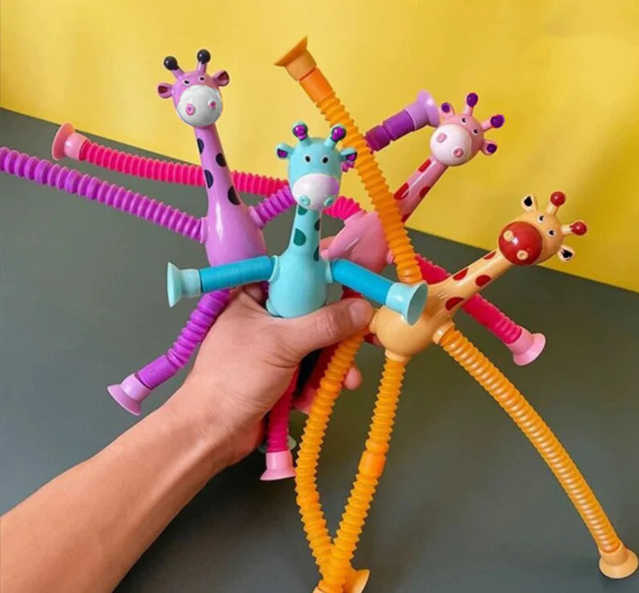 Giraffe Pop Tubes (Set Of 4)