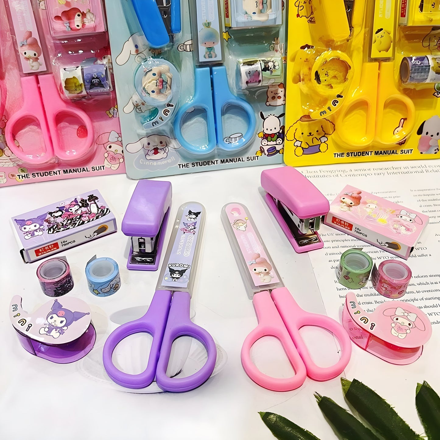 5-in-1 Cartoon Stationery Set
