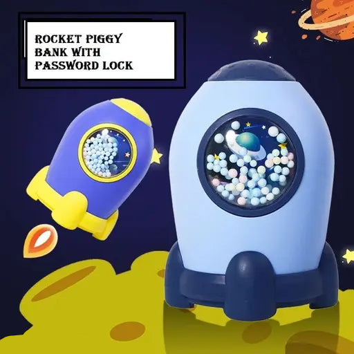 Rocket Piggy bank With Number Lock