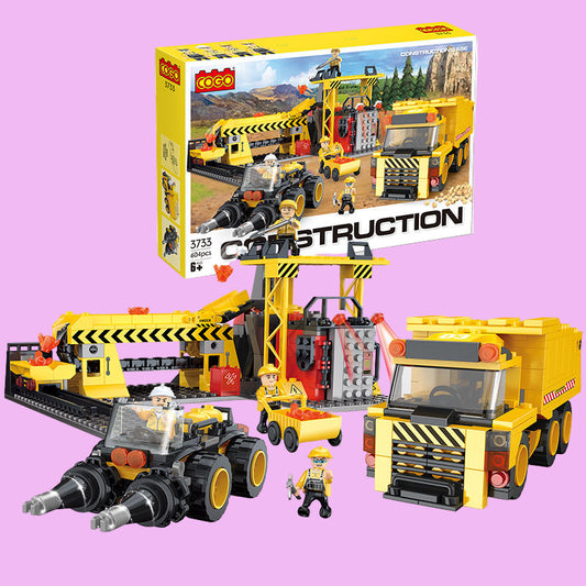 COGO 3D 604 PCS Engineering Truck Construction Building Blocks