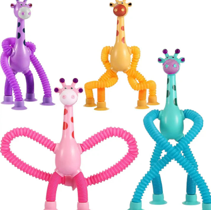 Giraffe Pop Tubes (Set Of 4)