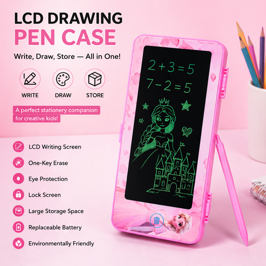 LCD Drawing Pen Case – Stationery Box with Writing Pad