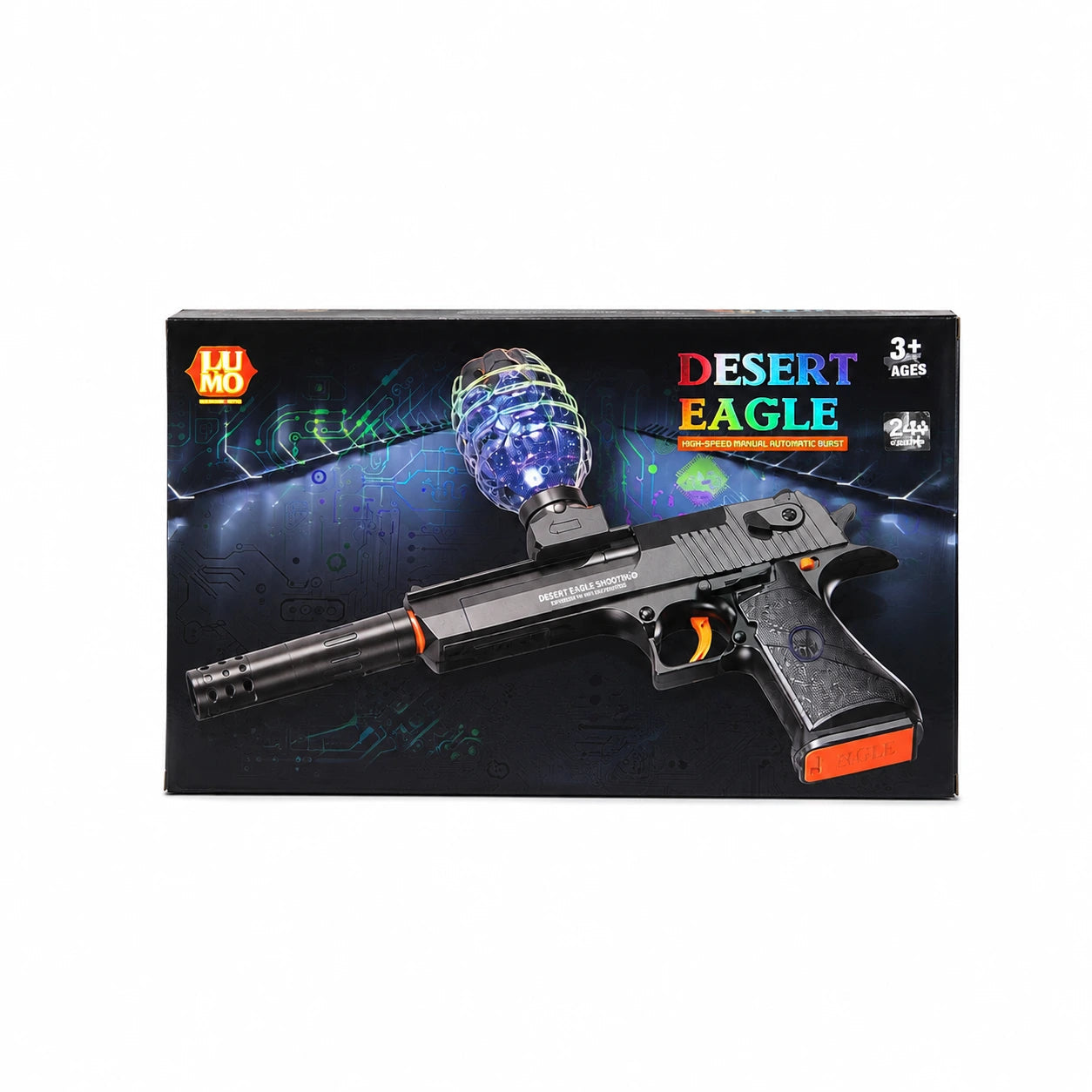 LUMO Desert Eagle Electric Gel Blaster – High-Speed Automatic Burst Hydrogel Water Bead Pistol