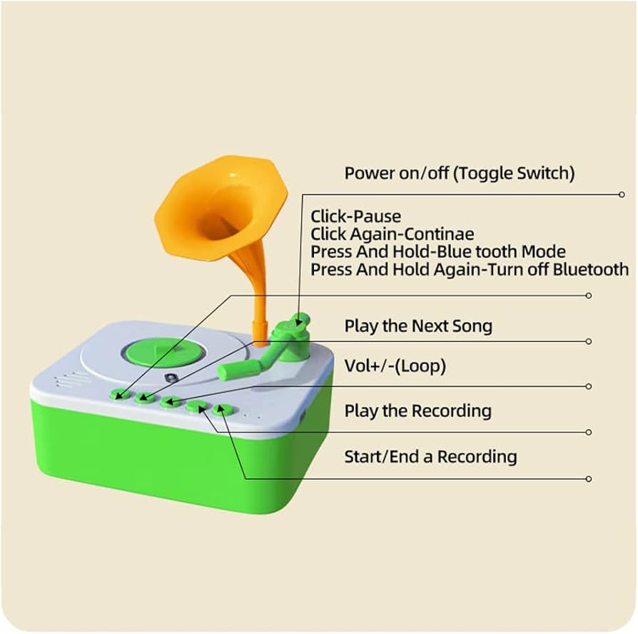 Children's Phonogram with Bluetooth speaker