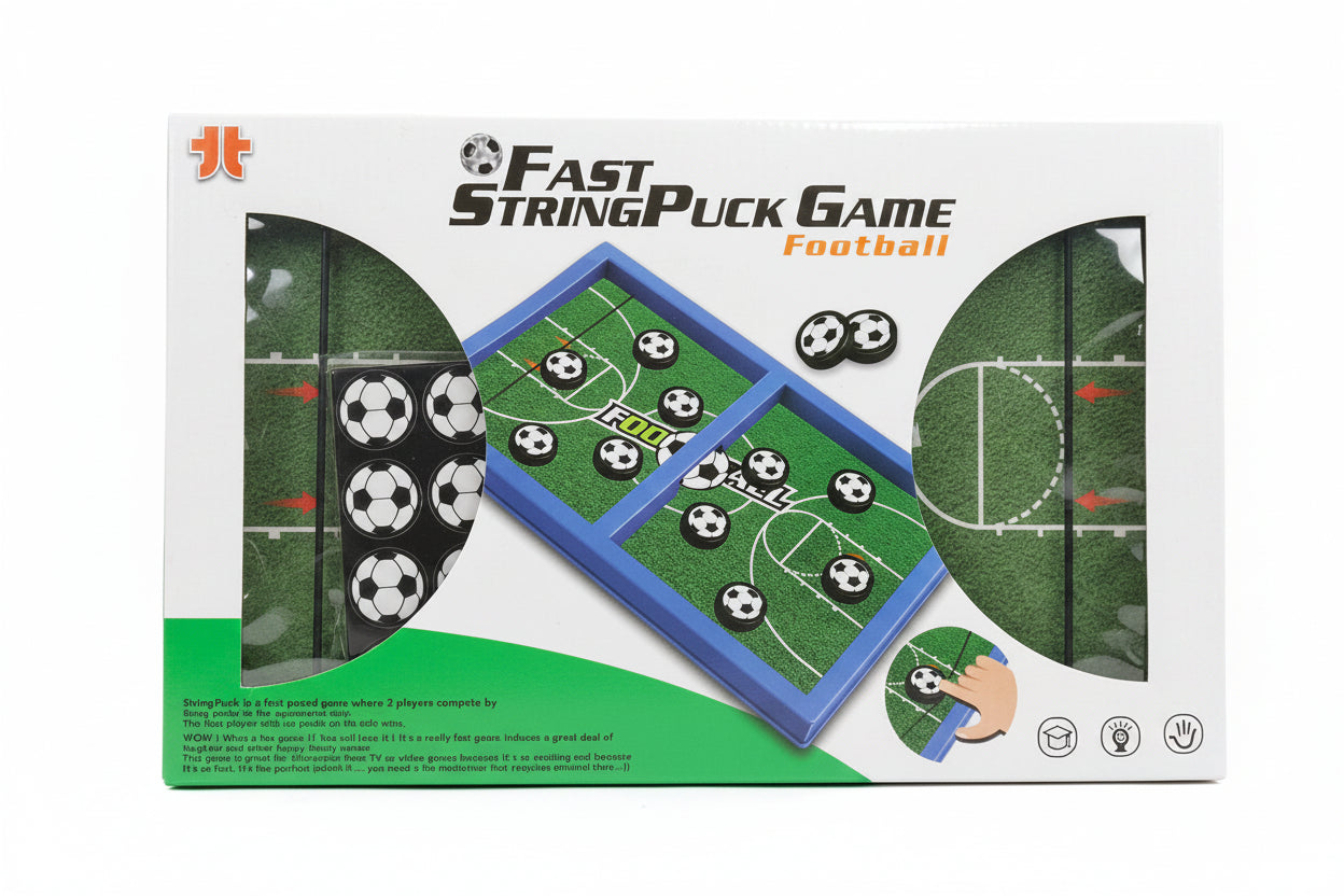 Fast StringPuck Game Football | Basketball Player Tabletop Puck Shooting Board Game