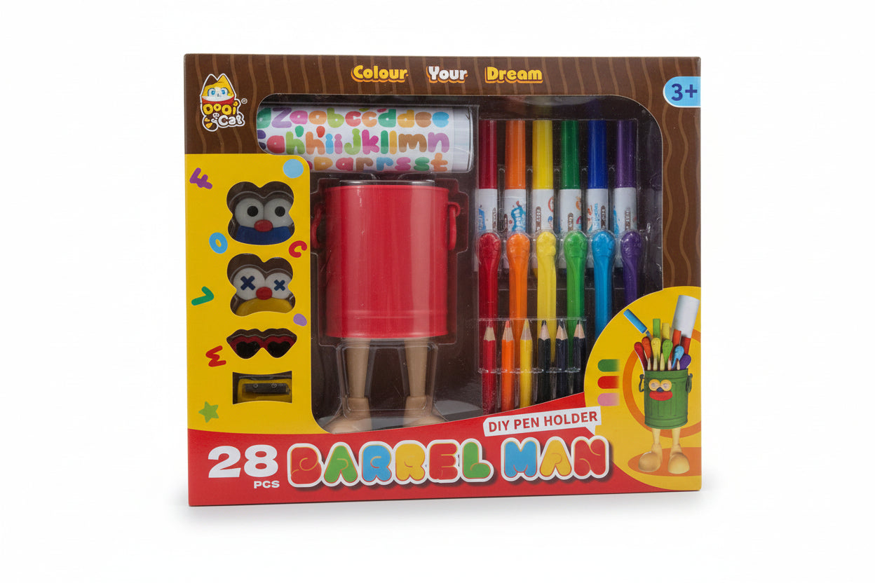 Barrel Man Pen Holder 28PCS
