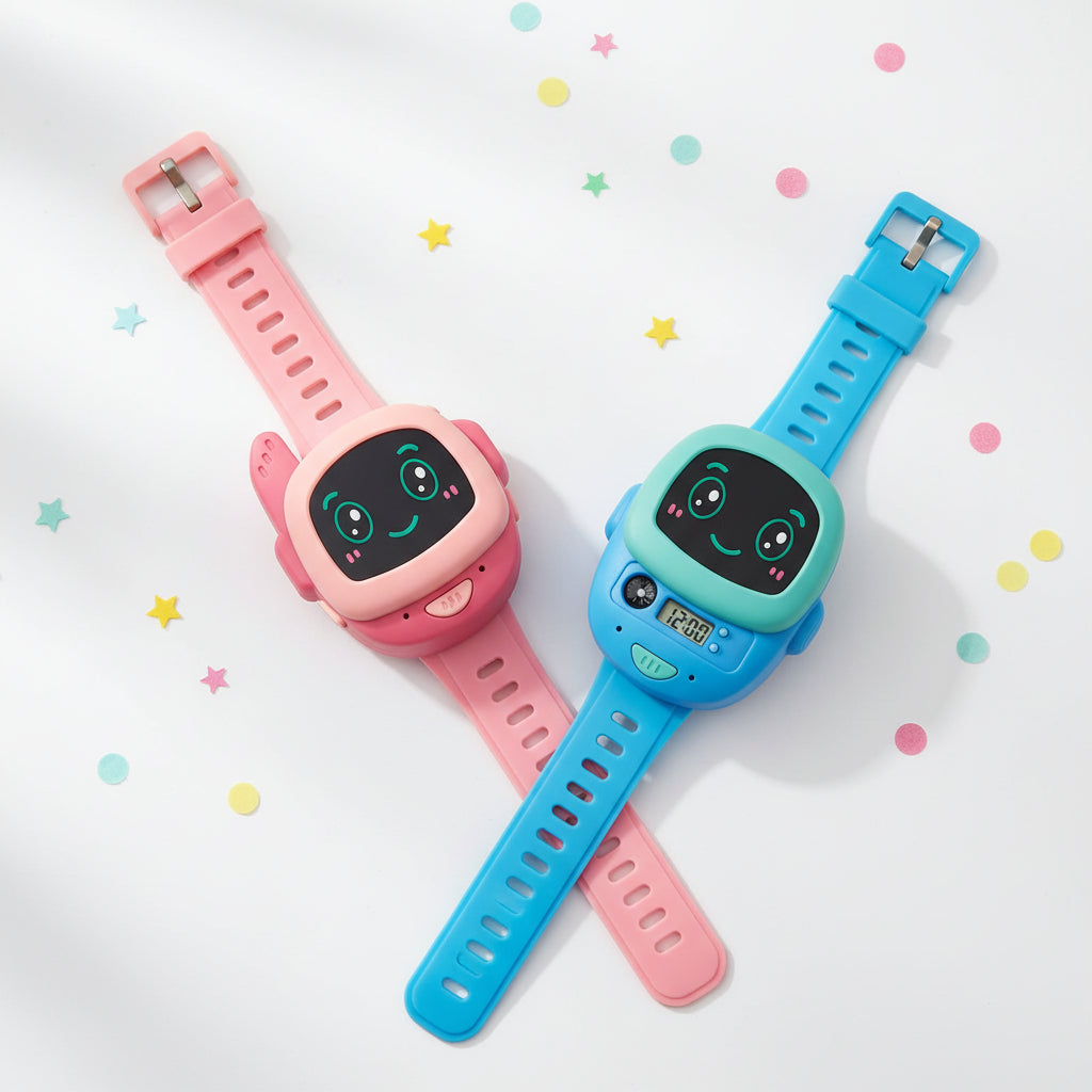 Kids Walkie Talkie Watch – 2 in 1 Set with Voice Intercom & Call Feature (Pink & Blue)