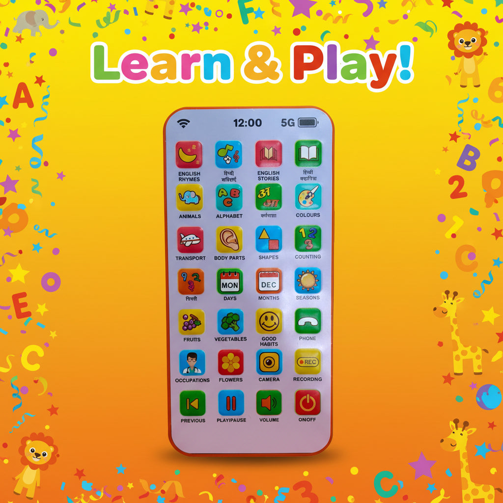 Edu Phone Learning Toy – Screen-Free Educational Toy Phone with 28 Functions (2Y+)