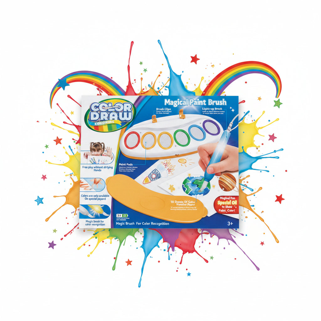 Color Draw Magical Paint Brush – Light-Up No-Mess Painting Set for Kids