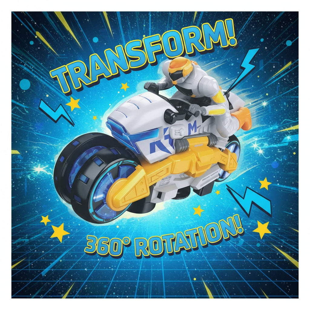 Future Warrior Deformable Robot Motorcycle – Transforming Action Toy with 360° Rotation