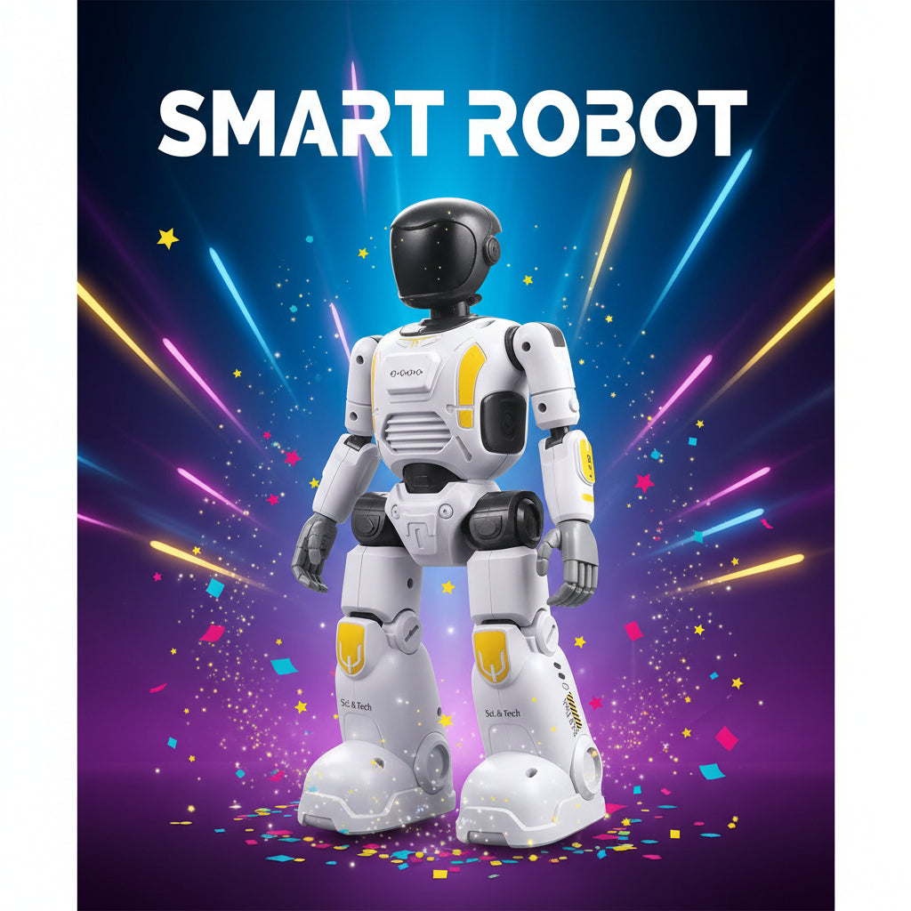 Intelligent Smart Bionic Robot – Remote Control Robot Toy with Lights, Music & USB Rechargeable Battery
