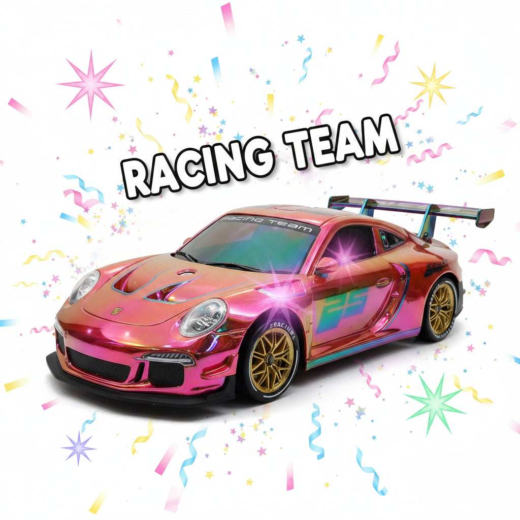 2.4GHz 4WD Remote Control Drift Racing Car – High-Speed RC Sports Car with LED Lights & USB Rechargeable Battery