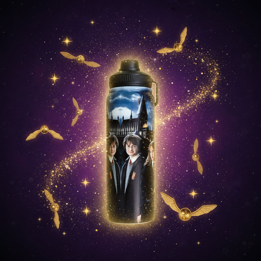 800ml Cartoon Bottle Insulated Steel Water Bottle – 12 Hours Hot/Cold with Carry Handle (Multiple Designs)