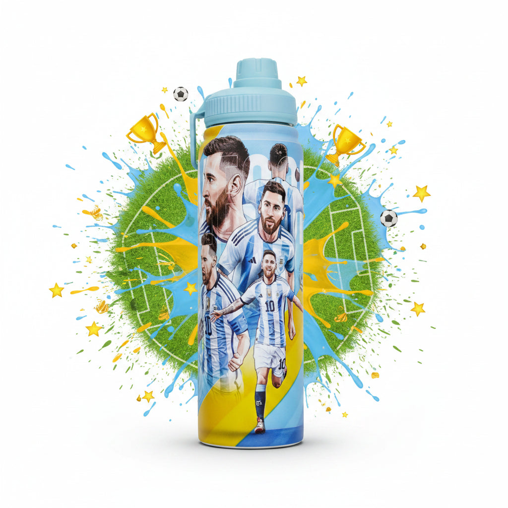 800ml Cartoon Bottle Insulated Steel Water Bottle – 12 Hours Hot/Cold with Carry Handle (Multiple Designs)