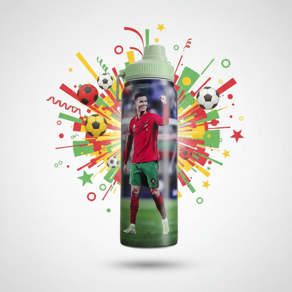 800ml Cartoon Bottle Insulated Steel Water Bottle – 12 Hours Hot/Cold with Carry Handle (Multiple Designs)