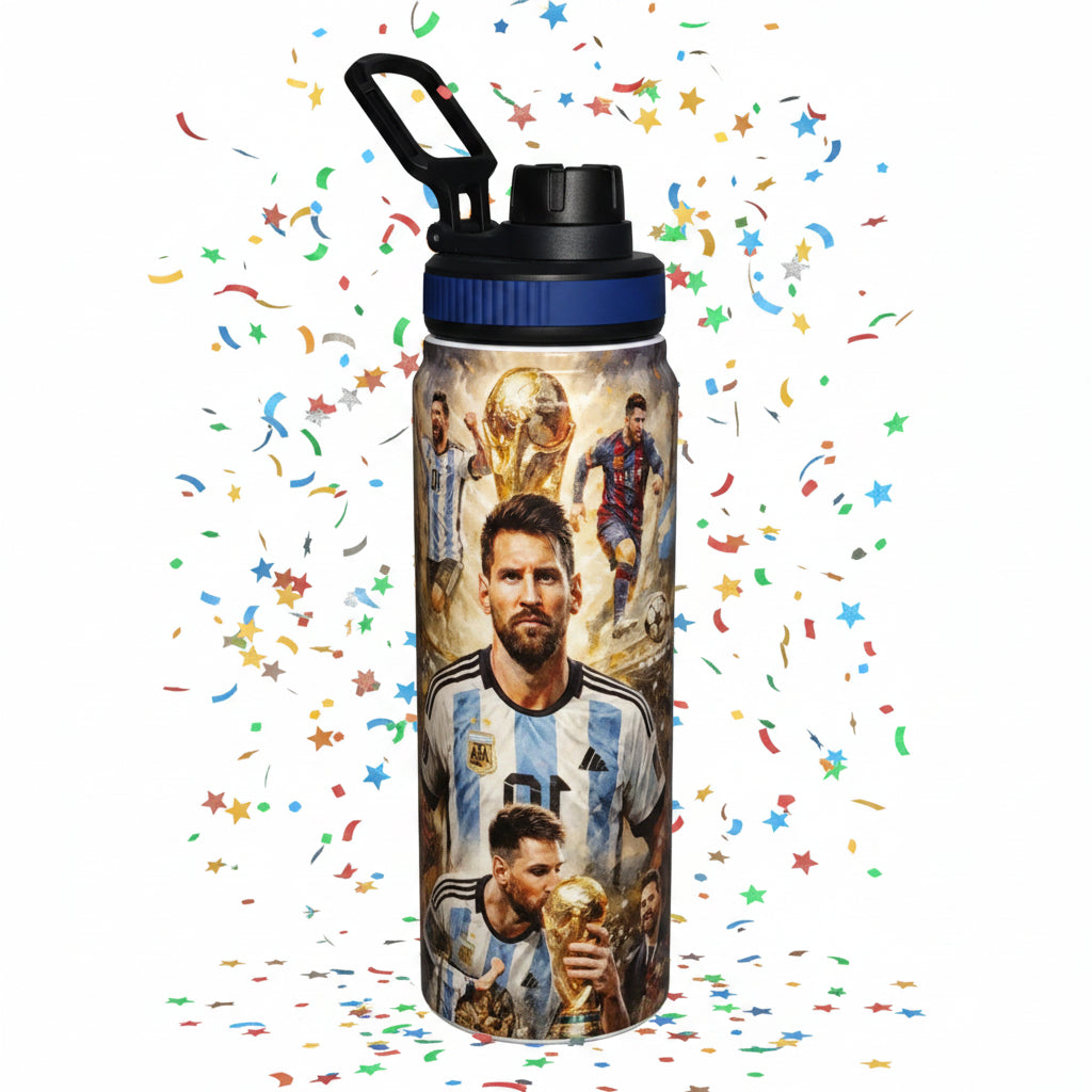 800ml Cartoon Bottle Insulated Steel Water Bottle – 12 Hours Hot/Cold with Carry Handle (Multiple Designs)
