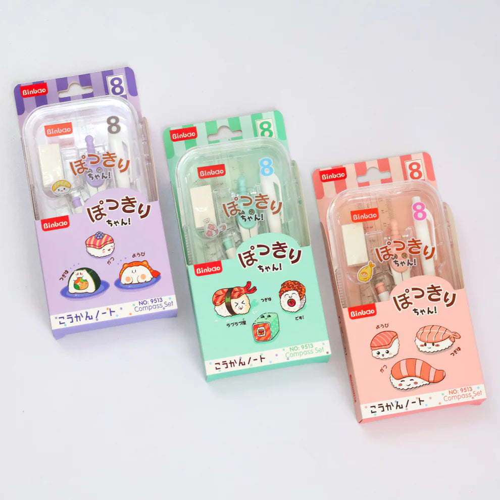 All-in-One Geometry Set with Pencil, Triangles & More