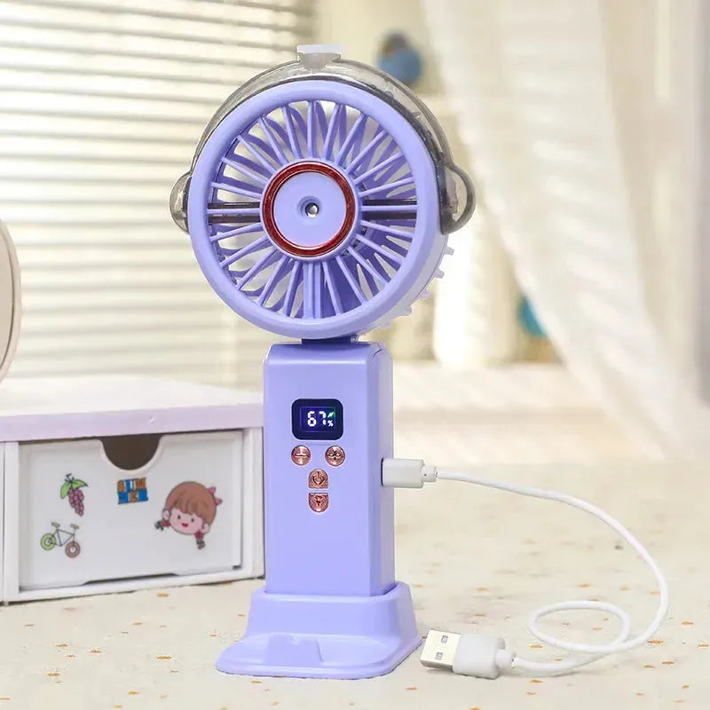 Portable Spray Fan with LED Light