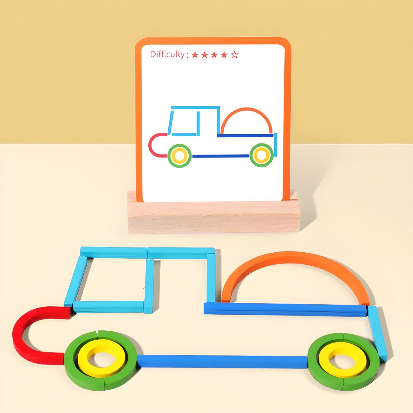 Wooden Sticks Logic Shapes Game
