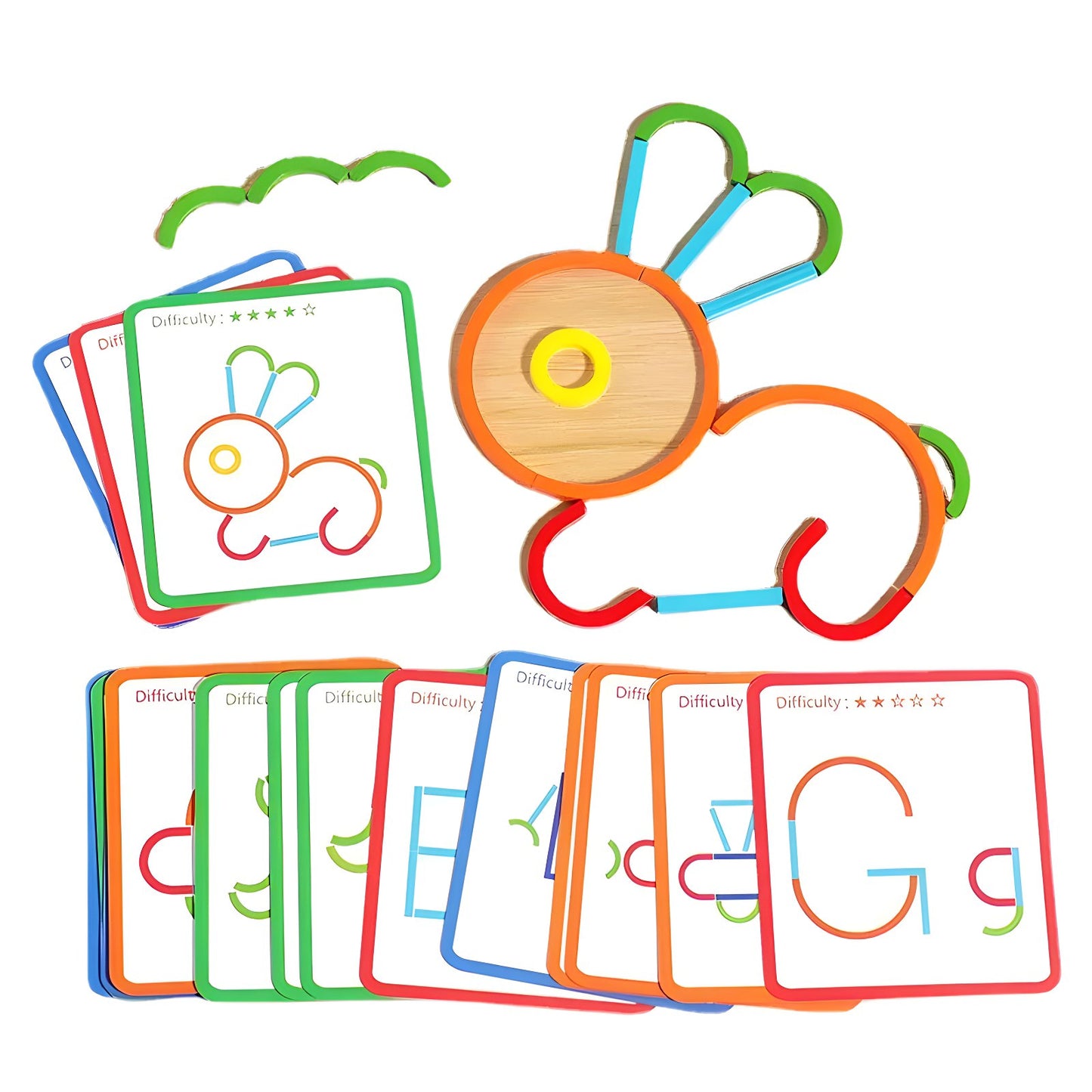 Wooden Sticks Logic Shapes Game