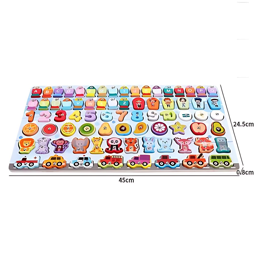 6 in 1 Wooden Board Fishing Game