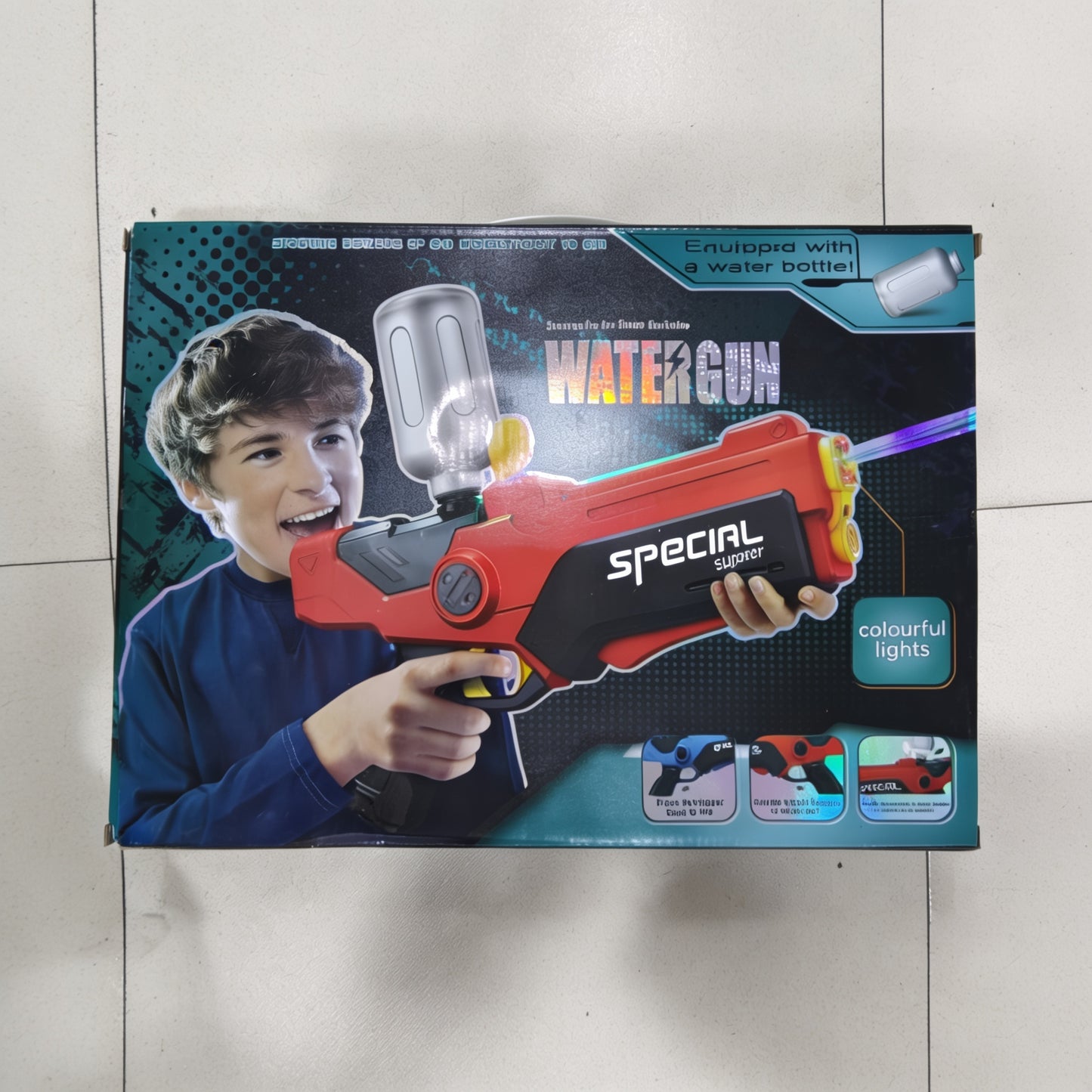 Special Water Blaster Gun with Colorful Lights &amp; 360ml Water Tank