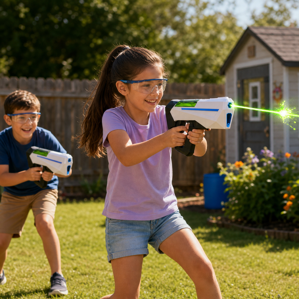 Cyberpunk Electric Water Gun – Auto-Suction Reload, Continuous Firing &amp; Long-Range Water Blaster