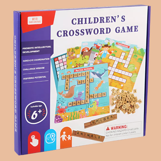 Wooden Crossword Puzzle Game