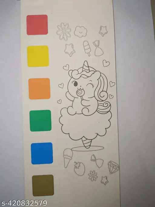 Dry water Coloring paint Book