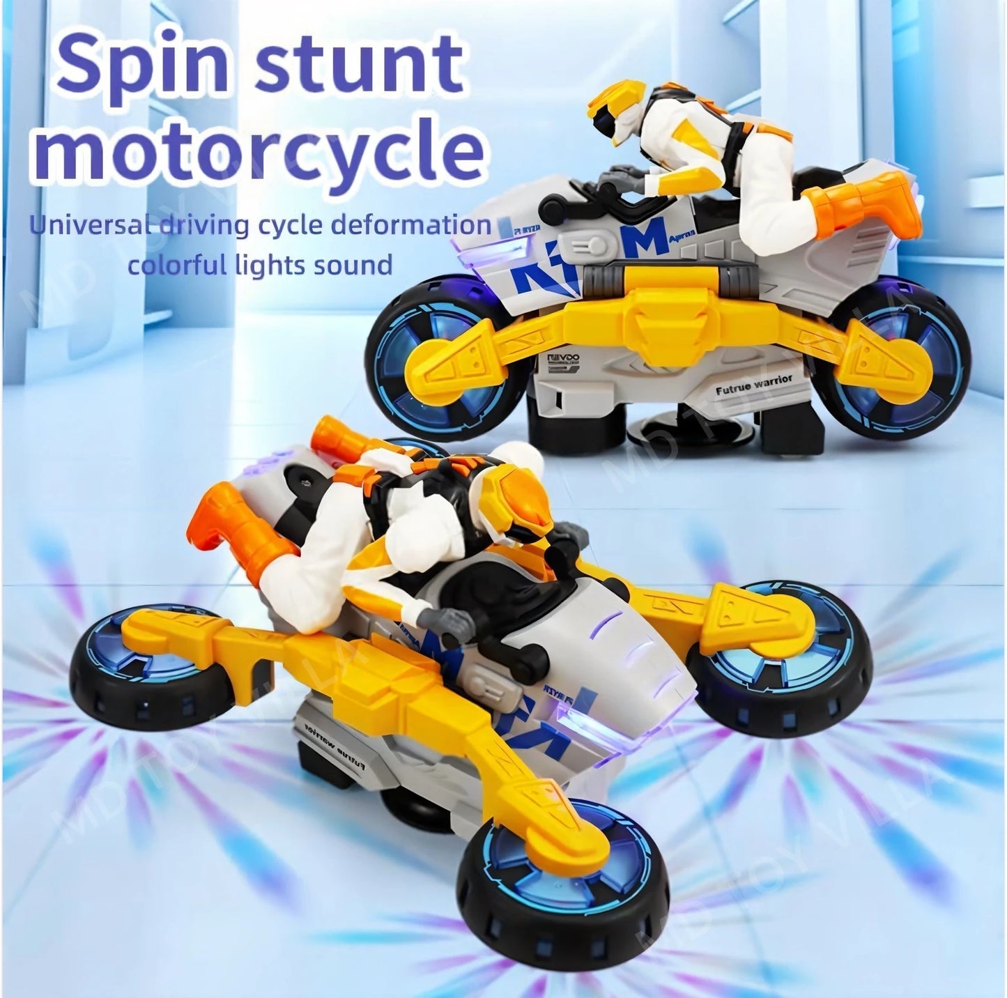 Future Warrior Deformable Robot Motorcycle – Transforming Action Toy with 360° Rotation