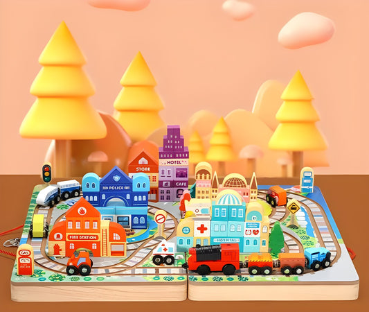 Wooden Track City Box