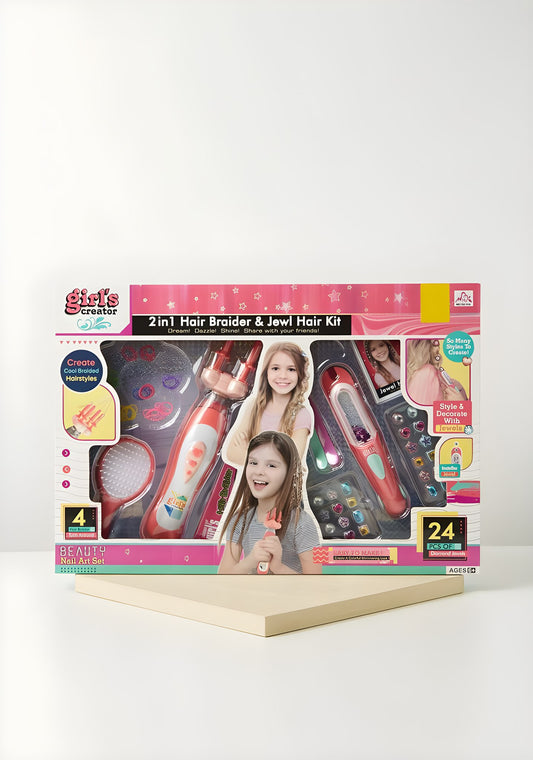2 in 1 Hair Braider and Jewel Kit