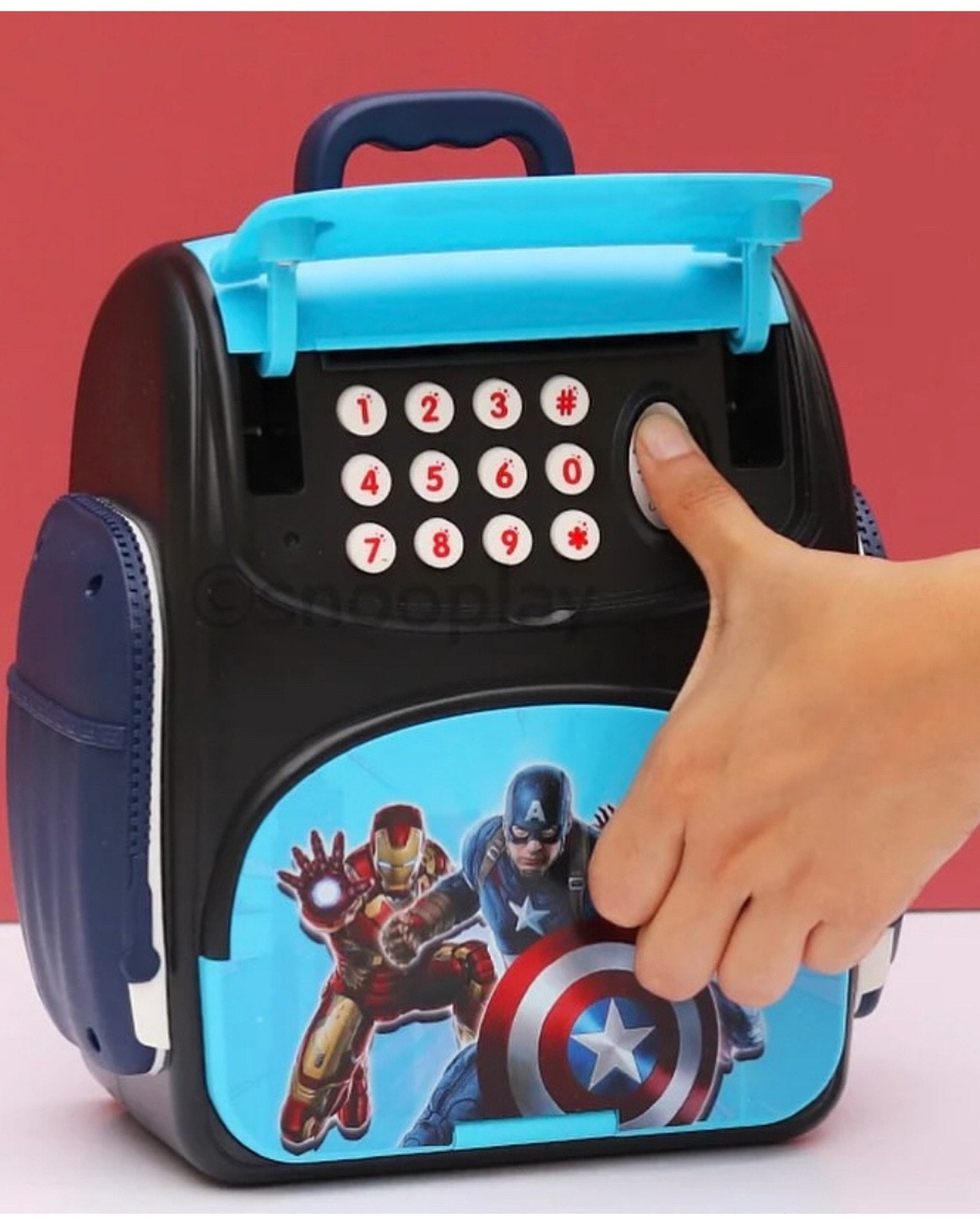 Electric Piggy Bank | Backpack Design | Finger Press Functions