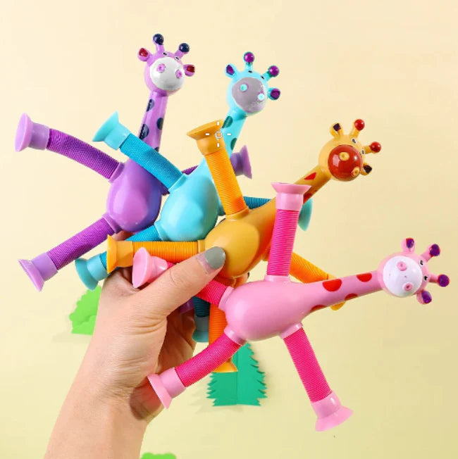 Giraffe Pop Tubes (Set Of 4)