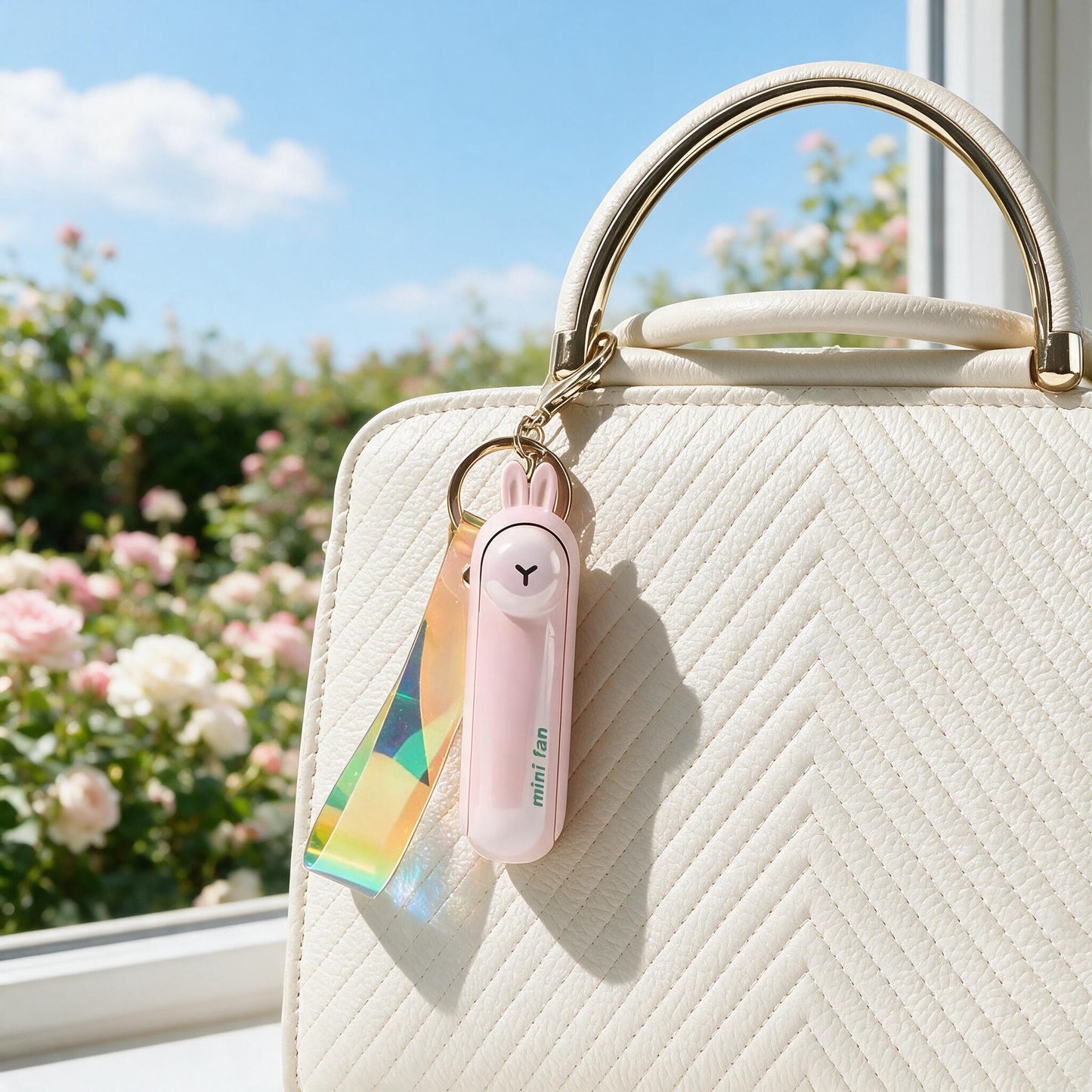 Mini Keychain Fan – Portable 3-Speed Cooling Fan with Cute Animal Design