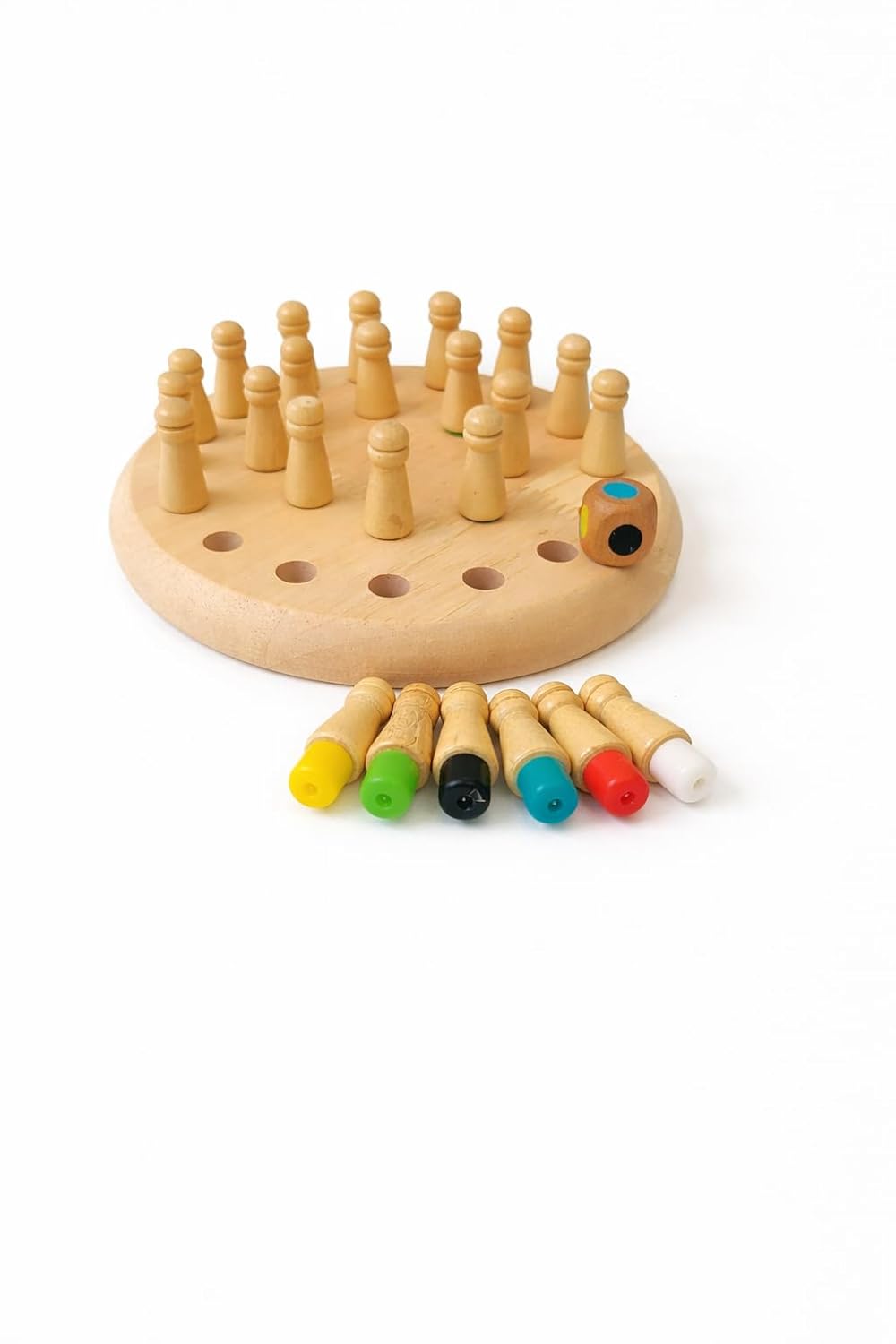 Memory Chess Game with Colour Matching Pegs and Dice, for Toddlers 3 Years and Above