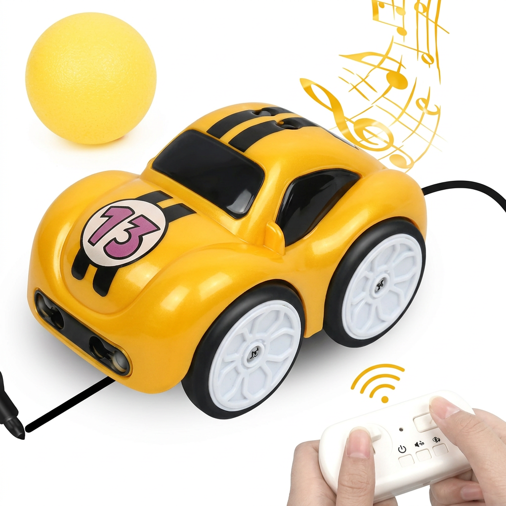 Magic Induction RC Intelligent Sensor Car – 2.4GHz Remote Control Mini Car with Smart Music & LED Lighting, Line Sensing Infrared Following Car